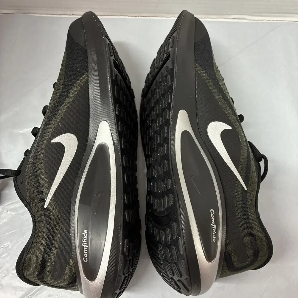 Nike Journey Run Shoes Men’s Size 8.5 Black Metallic Silver Running Sneaker NWOB
